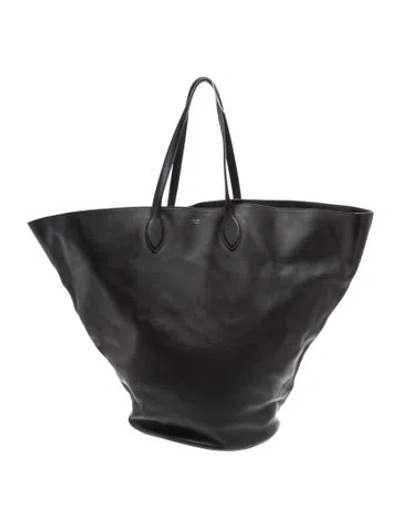 Pre-owned Khaite Leather Tote In Black