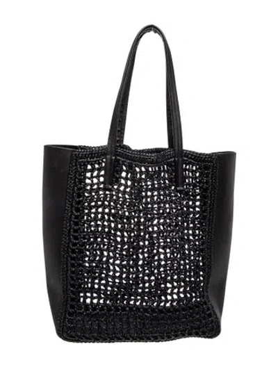 Pre-owned Khaite Leather Tote In Black