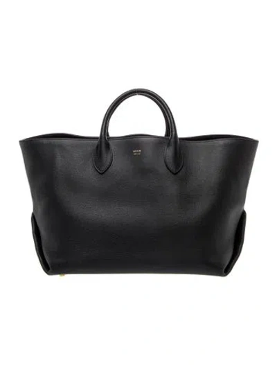 Pre-owned Khaite Leather Tote In Black