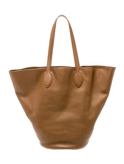 Pre-owned Khaite Leather Tote In Brown