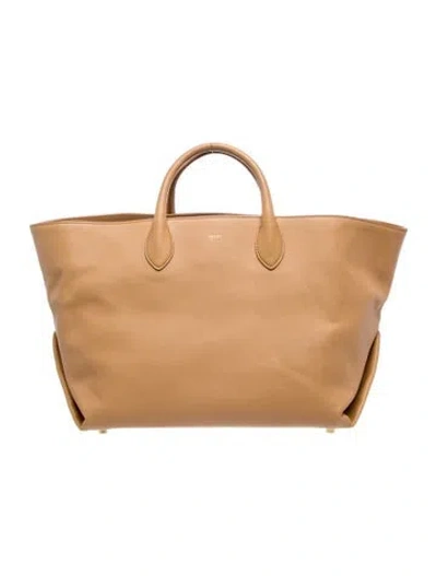 Pre-owned Khaite Leather Tote In Brown