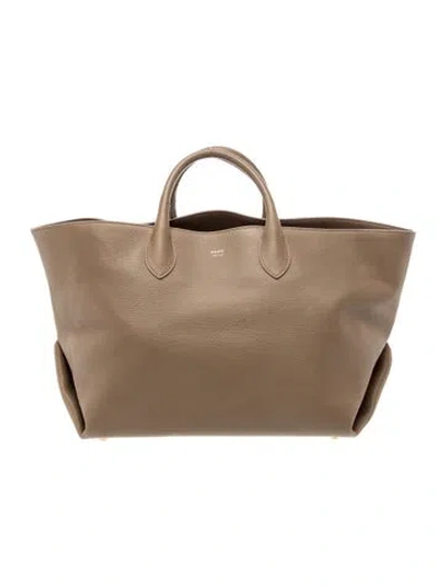 Pre-owned Khaite Leather Tote In Brown