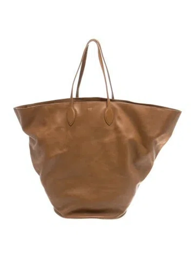 Pre-owned Khaite Leather Tote In Brown