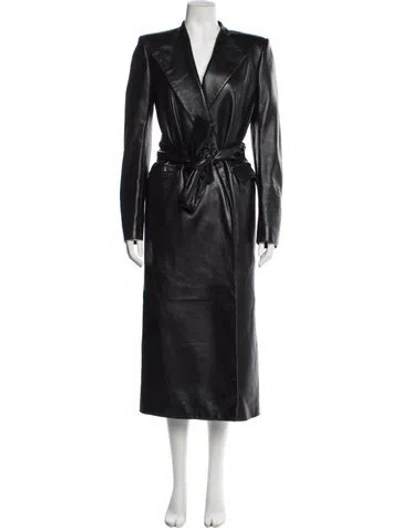 Pre-owned Khaite Leather Trench Coat In Multi