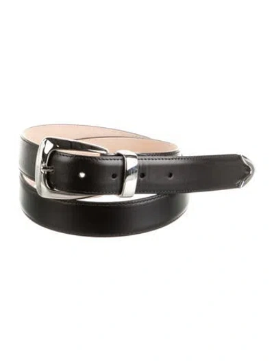 Pre-owned Khaite Leather Waist Belt In Black