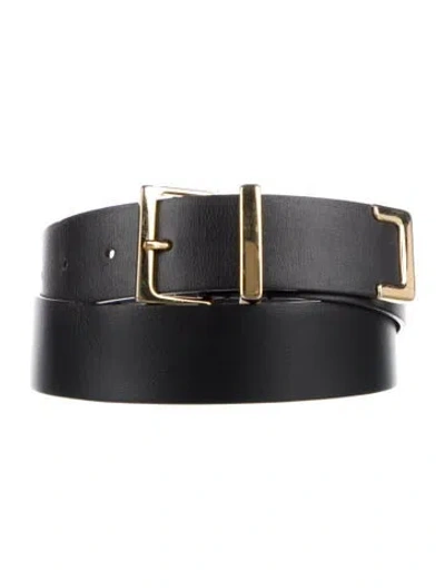 Pre-owned Khaite Leather Waist Belt In Black