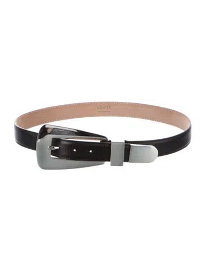 Pre-owned Khaite Leather Waist Belt In Black