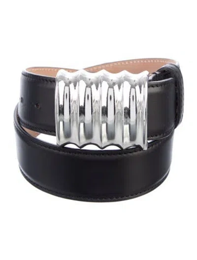 Pre-owned Khaite Leather Waist Belt In Black