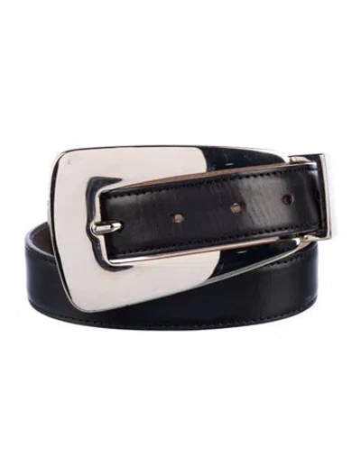 Pre-owned Khaite Leather Waist Belt In Black