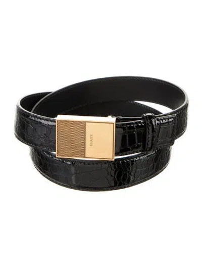 Pre-owned Khaite Leather Waist Belt In Black