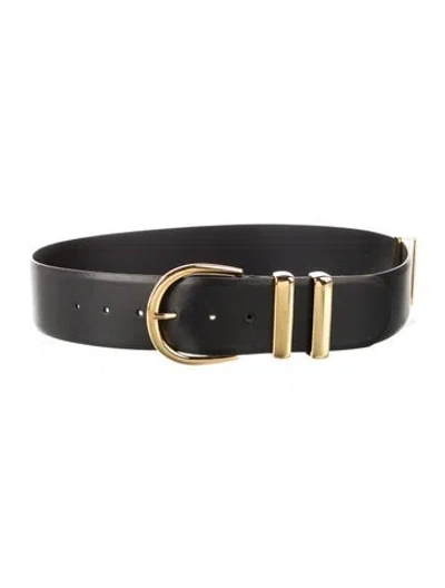 Pre-owned Khaite Leather Waist Belt In Black