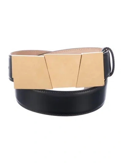 Pre-owned Khaite Leather Waist Belt In Black