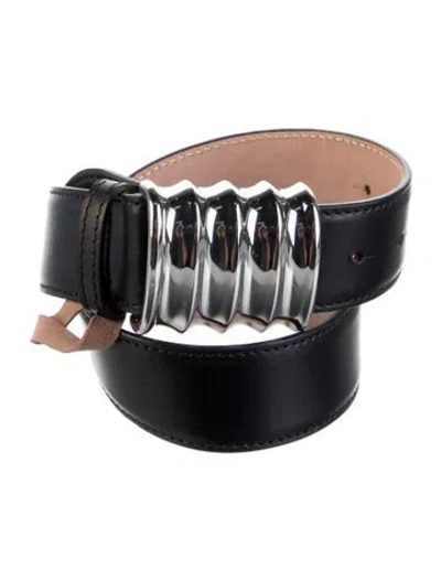 Pre-owned Khaite Leather Waist Belt In Black