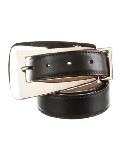 Pre-owned Khaite Leather Waist Belt In Black