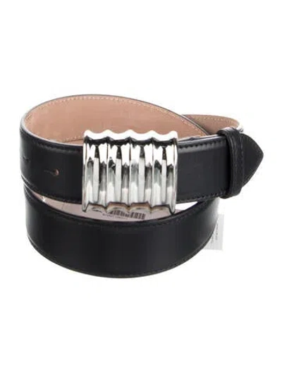 Pre-owned Khaite Leather Waist Belt In Black