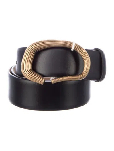 Pre-owned Khaite Leather Waist Belt In Black