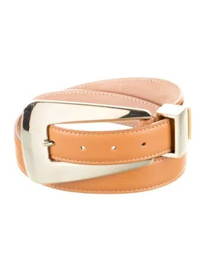 Pre-owned Khaite Leather Waist Belt In Brown