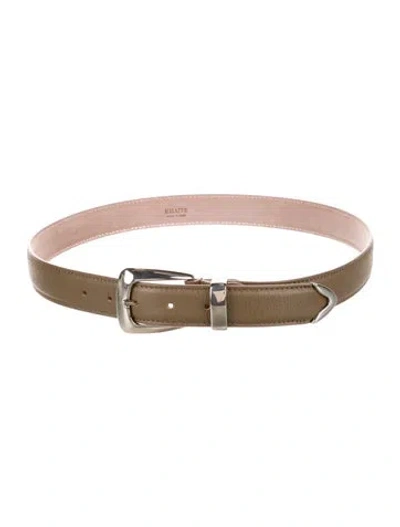 Pre-owned Khaite Leather Waist Belt In Neutral