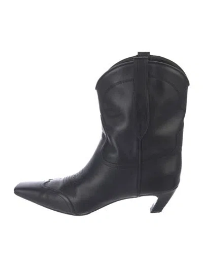 Pre-owned Khaite Leather Western Boots In Multi