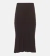 Khaite Odil Wool-blend Midi Skirt In Black