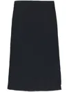 Khaite Leema Midi Skirt In Black