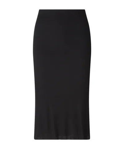 Khaite Leema Midi Skirt In Black