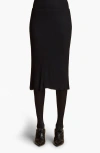 Khaite Leema Rib Sweater Skirt In Black