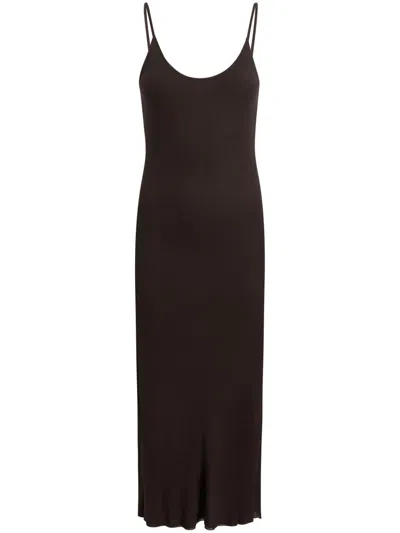 Khaite Leesal Midi Dress In Black
