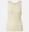 Khaite Lena Silk-cashmere Tank Top In White