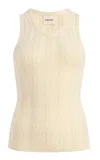 Khaite Lena Silk-cashmere Tank Top In Ivory