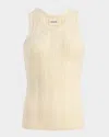 Khaite Lena Silk-cashmere Tank Top In Cream