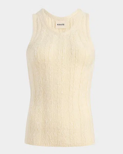 Khaite Lena Silk-cashmere Tank Top In Ivory