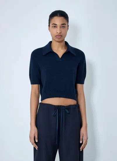 Khaite Leni Knit Sweater In Blue