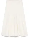 Khaite Silk And Cotton Organza Skirt In White