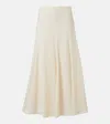 Khaite Lenno Silk And Cotton Maxi Skirt In Neutral