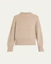 Khaite Lennox Cashmere Rib Crewneck Sweater In Neutral