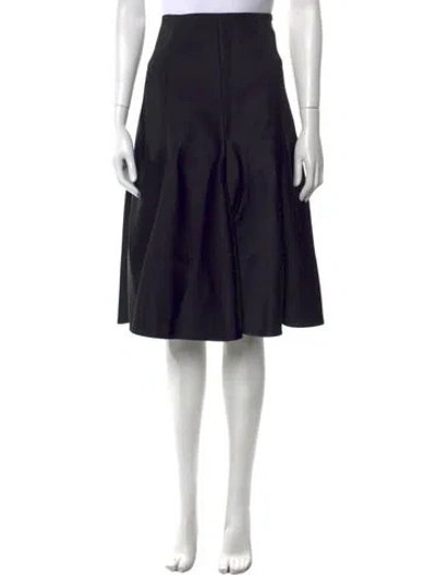 Pre-owned Khaite Lennox Knee-length Skirt W/ Tags In Black