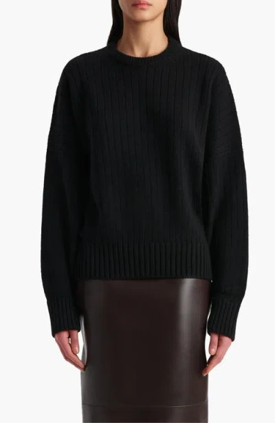 Khaite Lennox Oversize Cashmere Sweater In Black