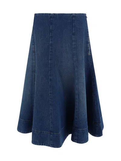 Khaite Lennox Skirt In Blue