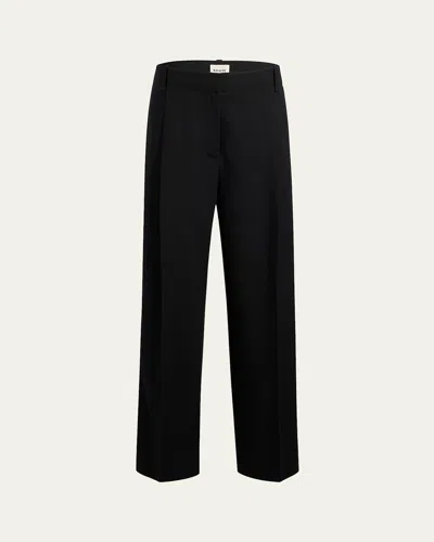 KHAITE LENTON PINTUCK WOOL PANTS