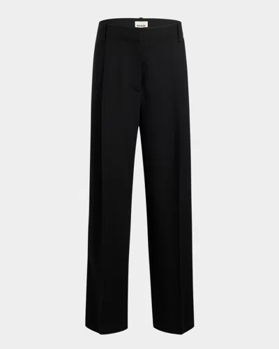 KHAITE LENTON PINTUCK WOOL PANTS