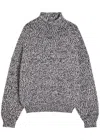 Khaite Leon Patterned Cashmere Jumper In Black