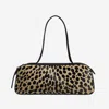 Khaite Simona Leather-trimmed Leopard-print Calf Hair Shoulder Bag In Animal Print