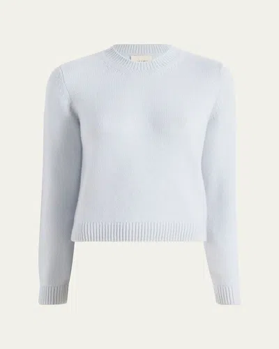 Khaite Leta Cashmere Crewneck Sweater In Blue