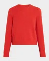 Khaite Leta Cashmere Crewneck Sweater In Red