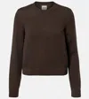 Khaite Margaux Cashmere Crewneck Sweater In Brown