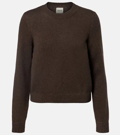 Khaite Leta Cashmere Sweater In Brown