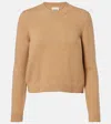 Khaite Leta Cashmere Crewneck Sweater In Brown