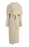 Khaite Levitt Belted Double-faced-cashmere Coat In Neutral