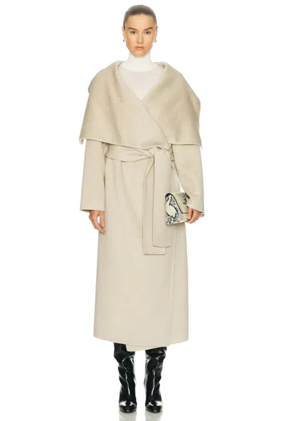 Khaite Levitt Cashmere Coat In Brown